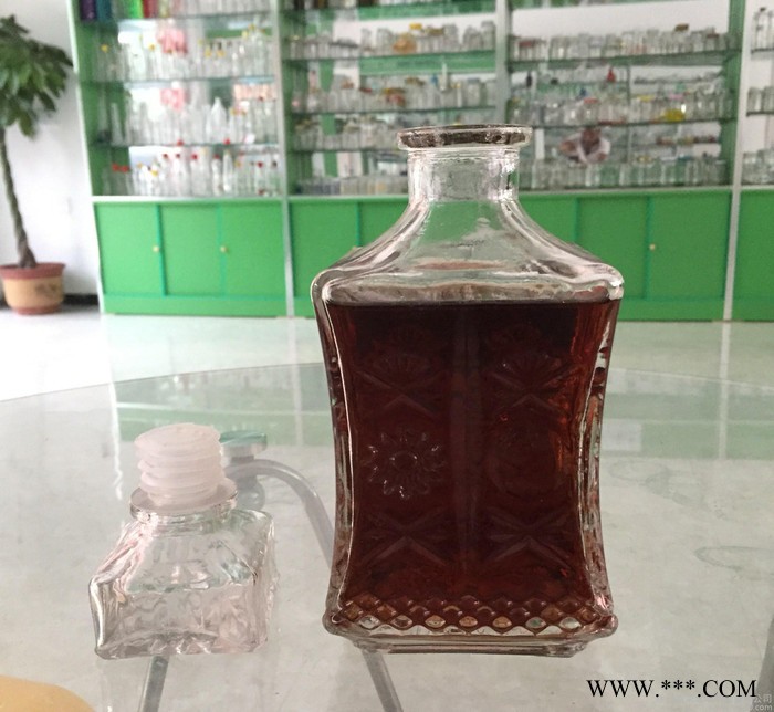 直销红酒玻璃瓶 外贸出口太阳花750ml钻石酒瓶 无铅玻璃瓶图2
