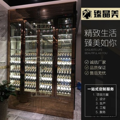 不锈钢恒温酒柜 新潮红酒恒温酒柜 双门双开家用 客厅餐厅酒柜