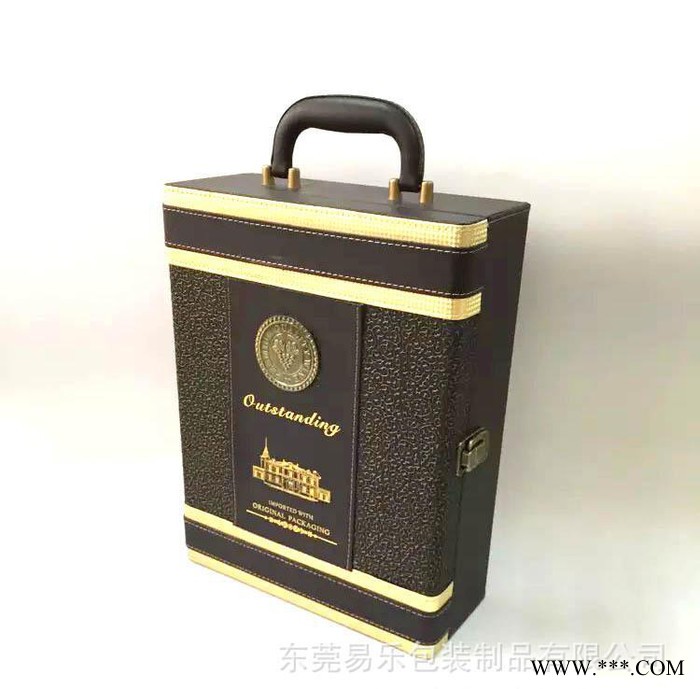 东莞长安盒子皮盒 PU皮红酒盒 出口皮酒盒现货图3