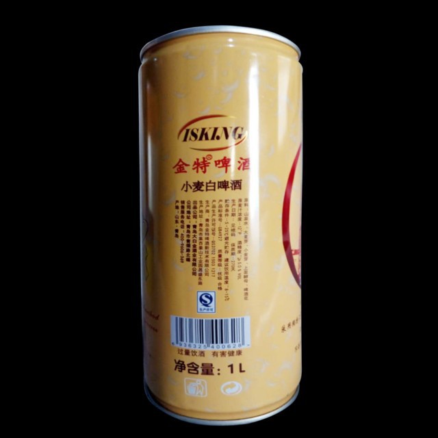 青岛大白金精酿原浆啤酒黄桶1L图3