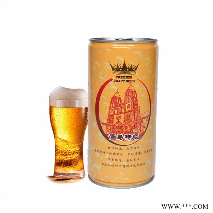 青岛大白金精酿原浆啤酒黄桶1L图2