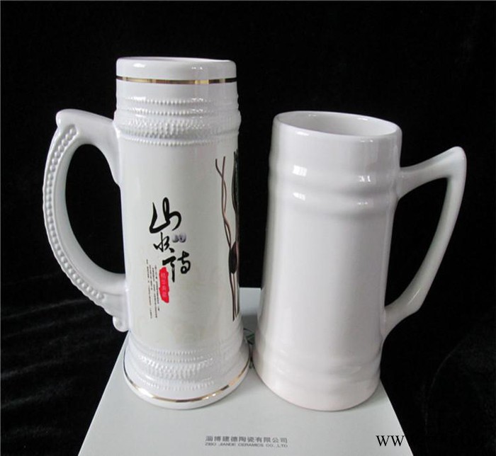 大容量注浆陶瓷杯创意啤酒杯22oz直筒杯定制礼品可印LOGO图3