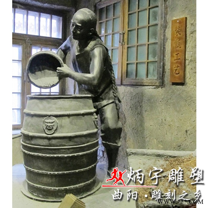 炳宇真人比例 喝啤酒人物铸铜雕塑酒文化雕塑玻璃钢地球雕塑城市广场景观雕塑图7