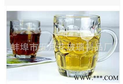 把柄玻璃啤酒杯 大小菠萝杯 杯身雨点状 加厚 工厂可定制logo图2