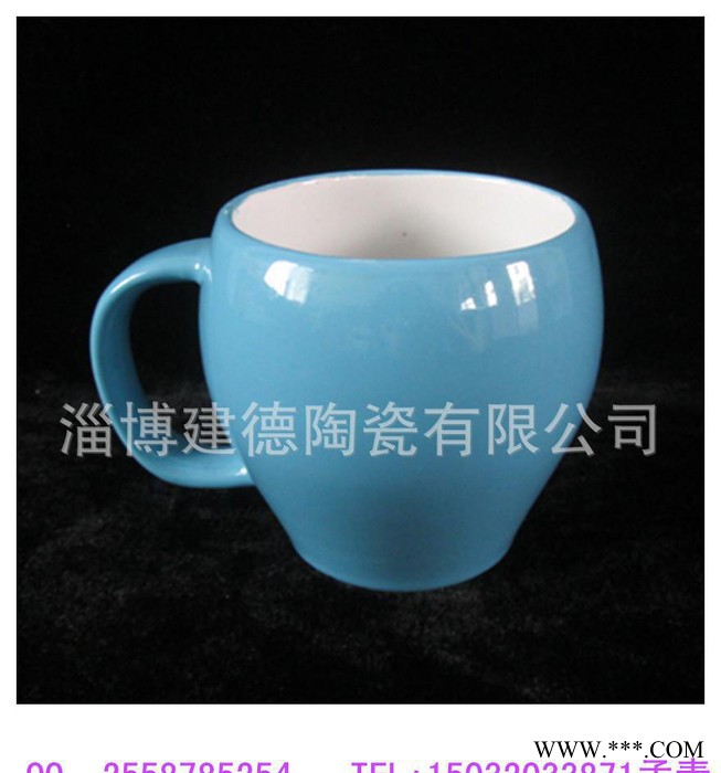 亚光哑光陶瓷啤酒杯 无光釉酒杯 鼓肚陶瓷杯 陶瓷鼓肚杯定制图2