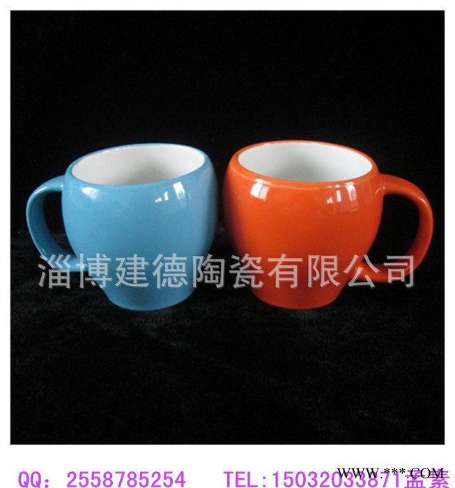 亚光哑光陶瓷啤酒杯 无光釉酒杯 鼓肚陶瓷杯 陶瓷鼓肚杯定制图3