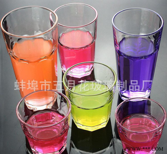 加厚透明八角玻璃杯 工厂定制 啤酒果汁杯 销售图3