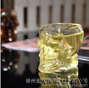 创意玻璃杯子玻璃骷髅酒杯威士忌酒杯KTV个性酒杯 啤酒节酒杯图3