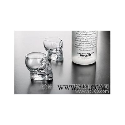 创意玻璃杯子玻璃骷髅酒杯威士忌酒杯KTV个性酒杯 啤酒节酒杯
