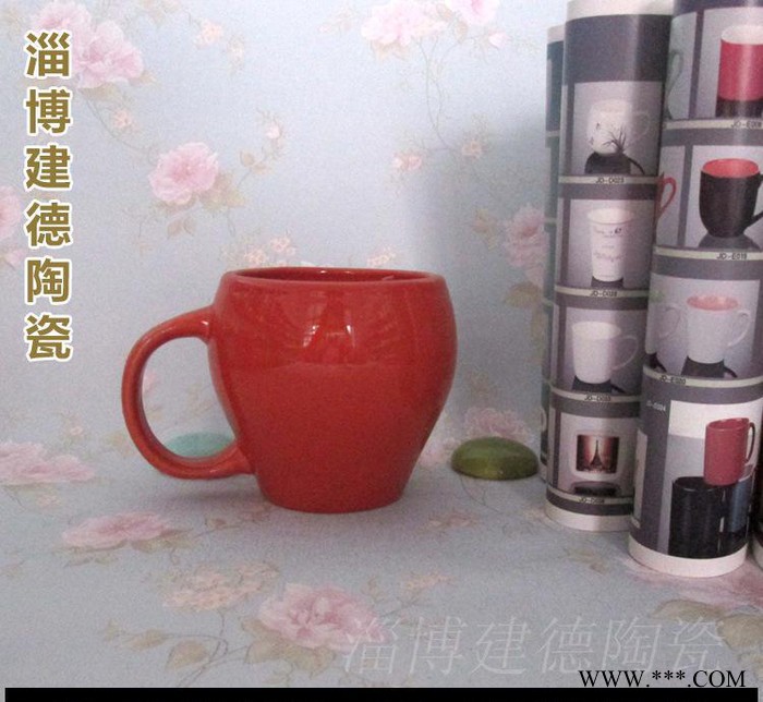 生产陶瓷鼓肚杯陶瓷色釉杯啤酒杯鼓肚陶瓷杯可来样定制logo图2