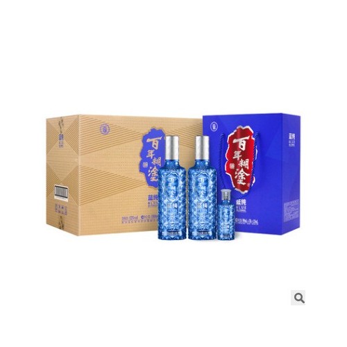【酒厂直营】贵州百年糊涂52度蓝纯礼盒装白酒批发 整箱图3