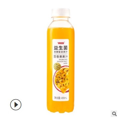 488ml*5YECO益生菌发酵复合果汁饮料百香果果味一件代发
