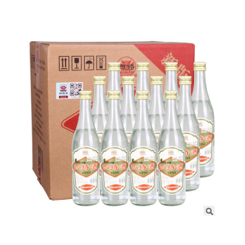 四特酒光瓶52度 500ml*12瓶 箱装 特香型白酒整箱