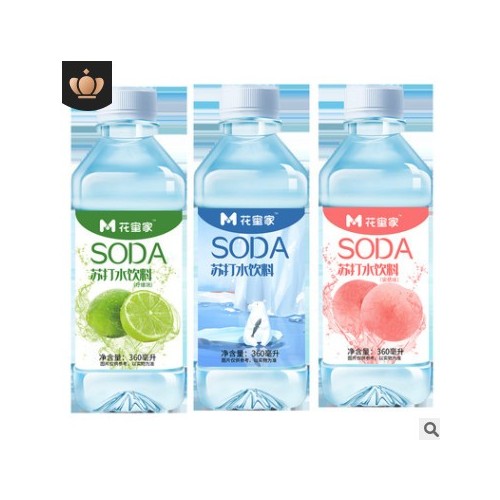花蜜家苏打水整箱360ml*6瓶 无糖无汽柠檬味蜜桃苏打水直播款代发图2