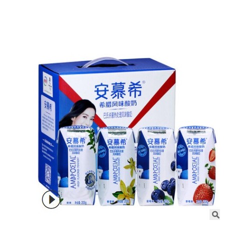 安慕希风味酸奶原味蓝莓草莓香草205g*12盒早餐牛奶整箱批发图3