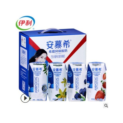 安慕希风味酸奶原味蓝莓草莓香草205g*12盒早餐牛奶整箱批发图3