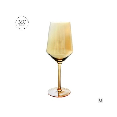 欧式香槟杯鸡尾酒杯500ml红酒杯水晶玻璃高脚杯琥珀色酒杯子套装图2