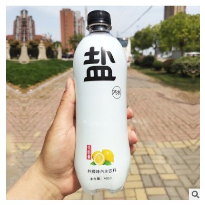 招代理盐汽水整箱碳酸饮料480ml*24夏季柠檬味汽水厂家批发