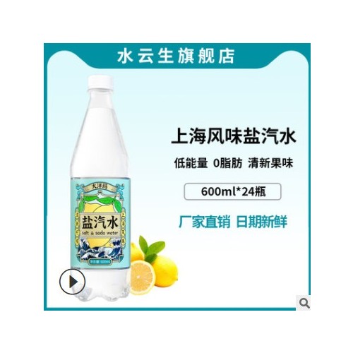 大洋玛上海盐汽水600ml*24瓶防暑降温饮料柠檬味盐汽水批发整箱