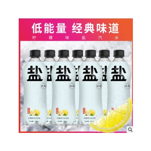 盐汽水整箱碳酸饮料480ml*24夏季柠檬味汽水厂家批发