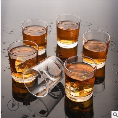 家用透明玻璃杯茶杯牛奶饮料杯 定制直身厚底高硼硅酒杯图3
