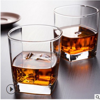 玻璃酒杯威士忌杯烈酒杯洋酒杯创意LOGO定制透明玻璃酒杯