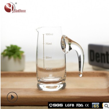 创意款红酒带刻度醒酒器 冷水扎壶带柄白酒分酒器定制批发图1