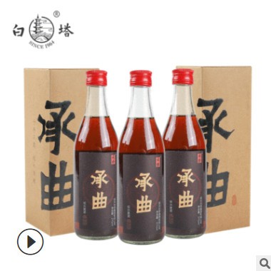 白塔绍兴黄酒承曲十年陈加饭酒厂家直供375ml*12黄酒礼盒装老酒图2