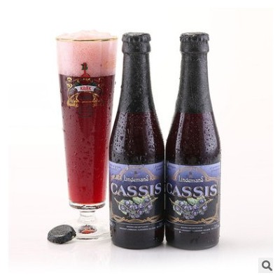 比利时林德曼精酿蓝莓黑加仑啤酒进口水果味啤酒250*24整箱批发