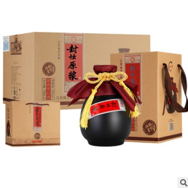 白酒封坛老酒瓶装6*52度整箱送礼浓香型粮食白酒厂家批发图2