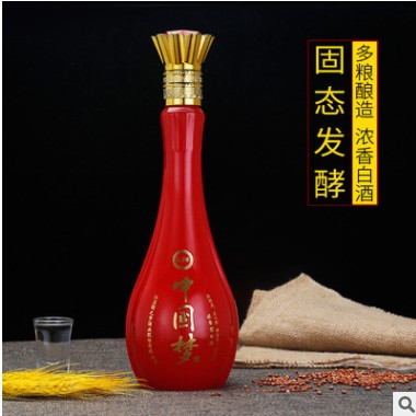 中国梦试饮白酒整箱送礼浓香型纯粮食酒52度500ml礼盒荷花酒水图3