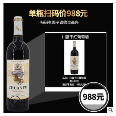 鹏辉酒水厂家批发代发OEM定制网红高度酒法国干红葡萄酒红酒750ML