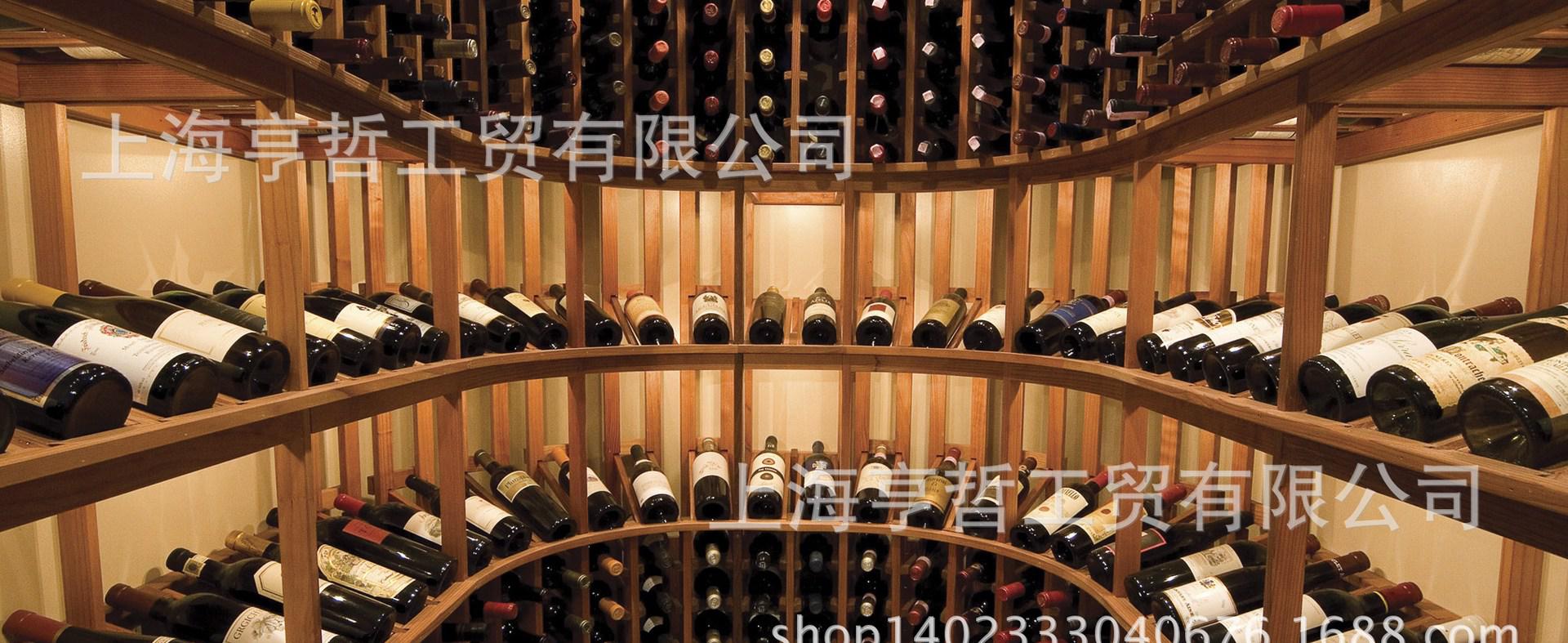 酒架 木制 实木红酒架 奢华酒窖工程施工HZ39