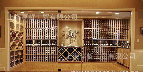 酒架 木制 实木红酒架 奢华酒窖工程施工HZ02