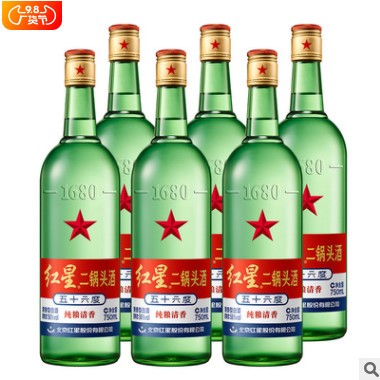 北京红星二锅头56度大二750ml清香型白酒6瓶装新老包装随机发货图3
