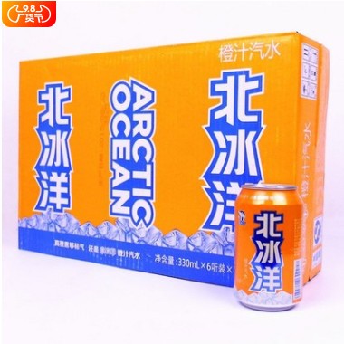 北冰洋橙汁汽水330ml*24罐装 易拉罐装 橙汁味汽水图2