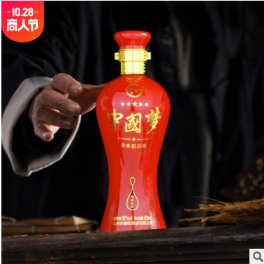 豫皖酒业承接定制贴牌定制中国梦红52度500ml批发零售厂家直供图1