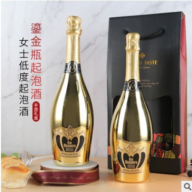起泡酒女士甜酒6度鎏金瓶礼盒装红酒源头厂家批发团购一件代发图2