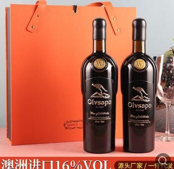 澳洲进口红酒16度干红葡萄酒源头工厂蜡帽重型瓶批发团购一件代发图2