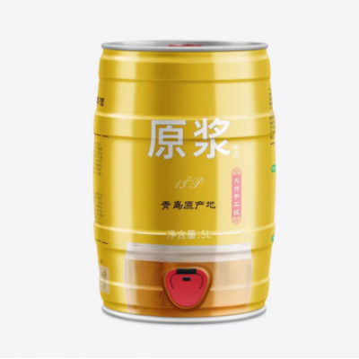 青岛特产青岛印象精酿中秋版原浆啤酒高浓度5L10斤桶箱装小麦白啤