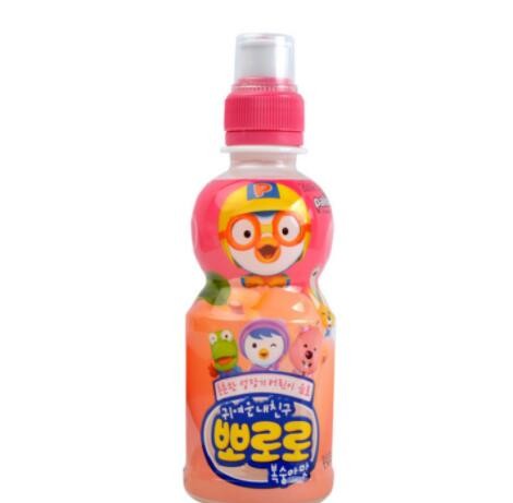 宝露露啵乐乐pororo韩国进口儿童乳酸菌饮料235ml水果味果汁饮料
