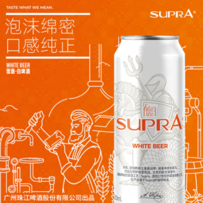 【品牌定制】珠江啤酒 精酿白啤酒500ml*12罐 厂家定制