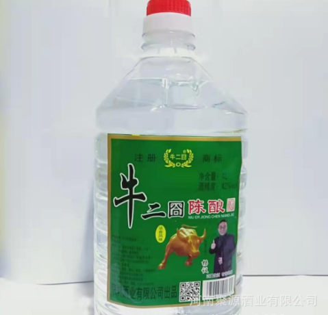 厂家批发牛二囧北京二锅头42度4L*4散装桶装白酒浓香型白酒