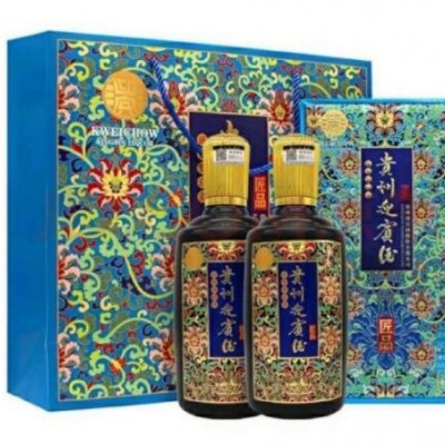 贵州迎宾酒53度酱香型白酒匠品500ml*6瓶整箱纯粮食礼盒装高度酒