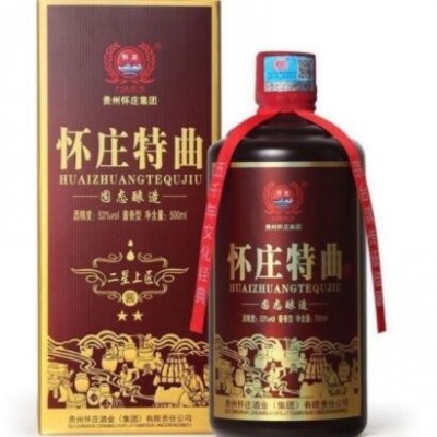 怀庄特曲二星上匠53度酱香形白酒纯粮酿造整箱6瓶