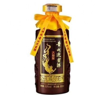 白酒批发 贵州迎宾酒 纯粮酿造53度酱香型500ml*6瓶整箱