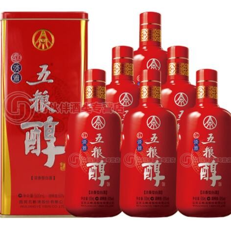 五粮液股份50度五粮醇红淡雅500mL*6整箱浓香型白酒图3