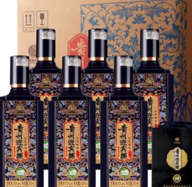 贵州迎宾酒 手工版 53度酱香型白酒500ml*6支 整箱送礼白酒礼盒装图2