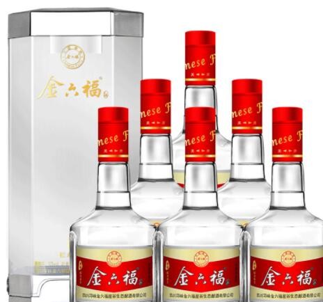 金六福50度浓香型福寿双全500mL*6瓶整箱婚宴用酒高度白酒礼盒装图2