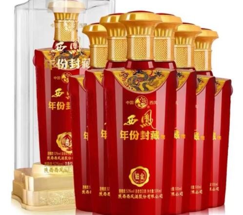 西凤年份封藏铂金酒500ml*6瓶礼盒装52度浓香型白酒婚宴 白酒批发图2